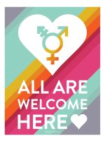 Inclusive message with heart symbol