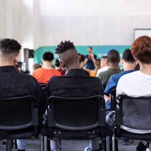 Teens in a classroom setting