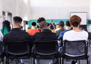 Teens in a classroom setting